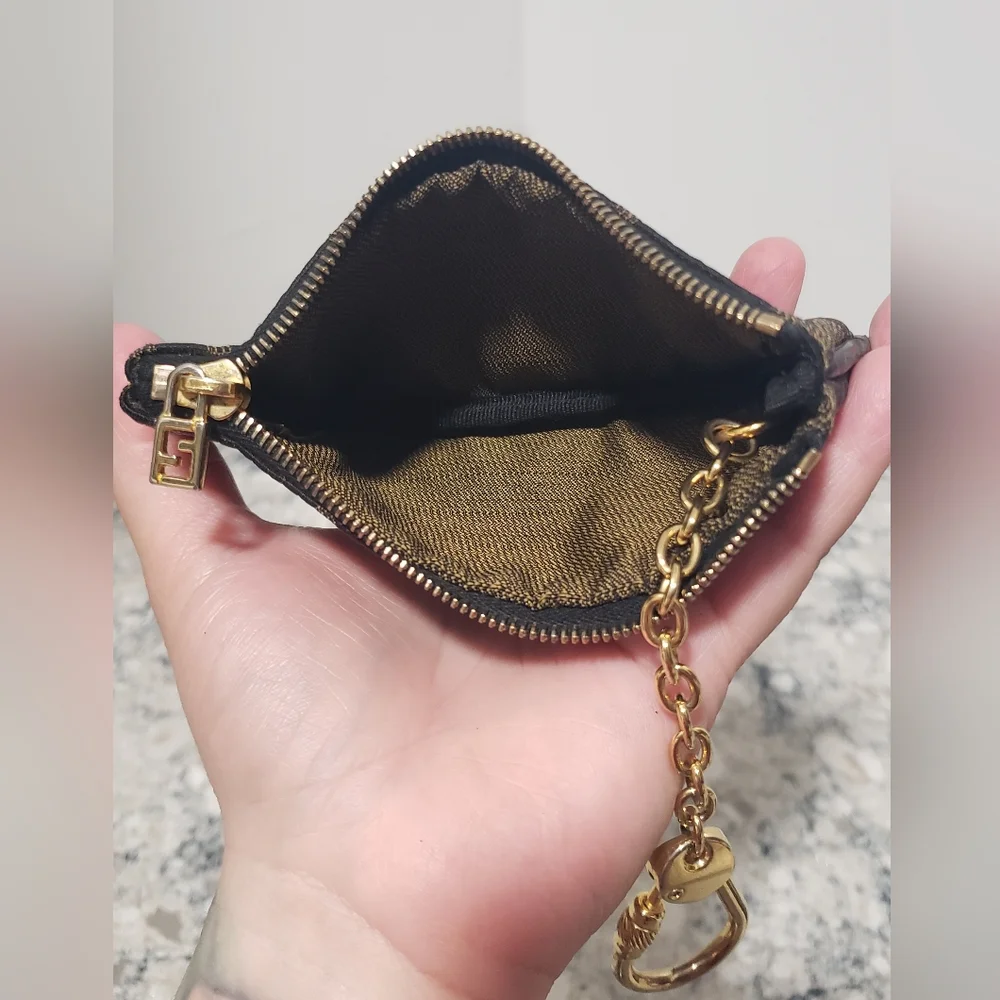 Fendi Zucca Monogram Vintage Card Key Coin Pouch Keychain - Picture 5 of 8